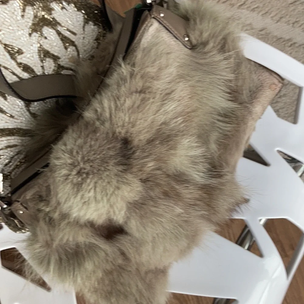 🎁 ⭐️ 💼 Rare Michael Kors collection fox fur Miranda bag⭐️ - Picture 16 of 17